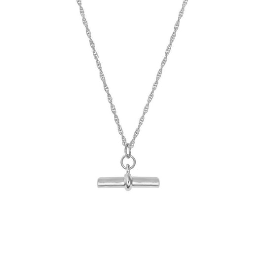 Sterling Silver T-Bar Necklace