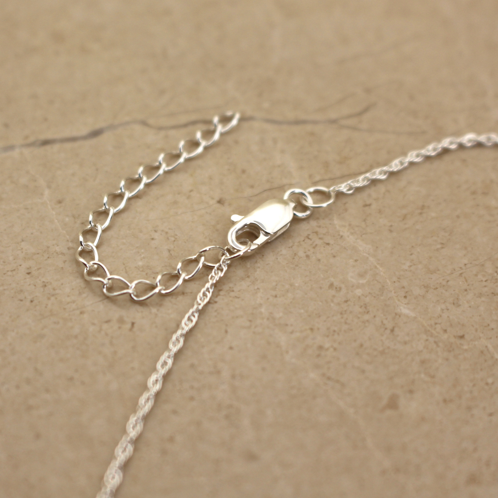 Sterling Silver T-Bar Pendant Necklace - Rose and Wolf