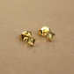 Gold Vermeil and Peridot Square Stud Earrings - Rose and Wolf