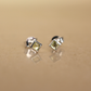 Sterling Silver and Peridot Square Stud Earrings - Rose and Wolf