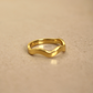 Gold Vermeil Wavy Ring - Rose and Wolf