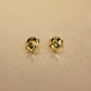 Gold Vermeil and Peridot Square Stud Earrings - Rose and Wolf