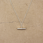 Sterling Silver T-Bar Pendant Necklace - Rose and Wolf