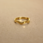 Gold Vermeil Wavy Ring - Rose and Wolf
