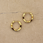 Gold Vermeil Wavy Hoop Earrings - Rose and Wolf