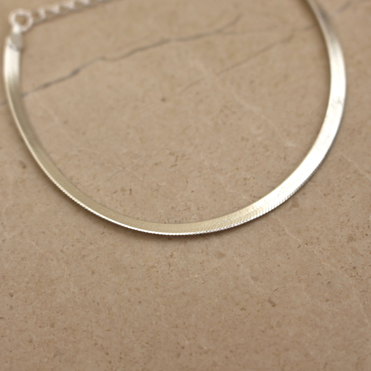 Sterling Silver Snake Chain Bracelet - Rose and Wolf