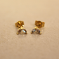 Gold Vermeil and Labradorite Marquise Stud Earrings - Rose and Wolf