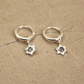 Sterling Silver and Labradorite Star Huggie Earrings - Rose and Wolf