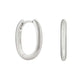 Sterling Silver Oval Huggie Earrings - Rose and Wolf